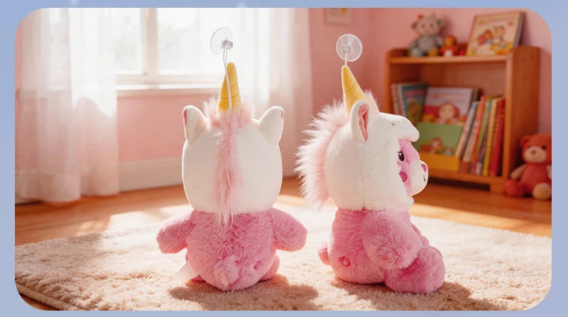 Care Bears 20cm Unicorn Hood Plush Suction Cup Ornament Wall Car Mirror Hanging Decor Cute Kawaii Stuffed Bear Toy Gift for Kids