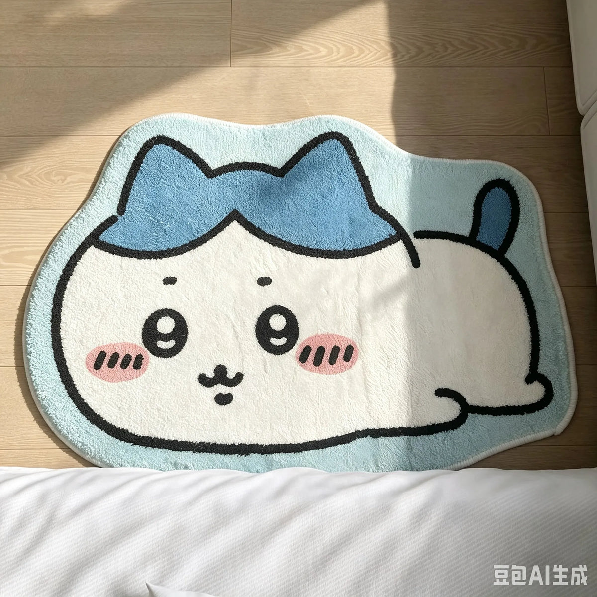 Chiikawa Cartoon Rug Anime Hachiware Usagi Plush Floor Mat Bathroom Non-Slip Carpet Car Cushion Soft Living Room Decor...