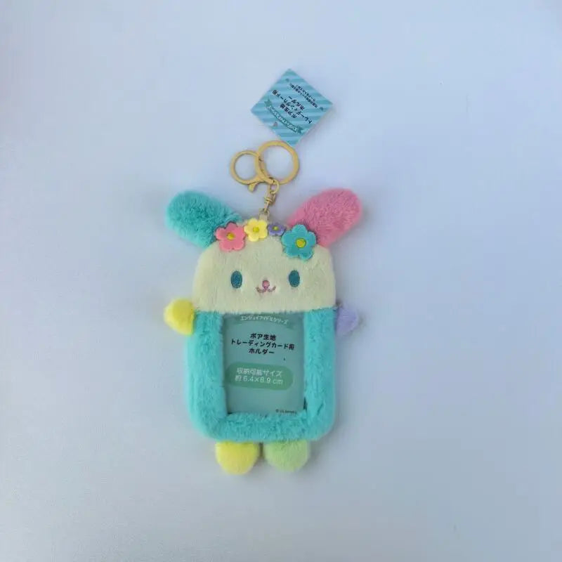 Usahana Cartoon Plush Bag Pendant Card Bag Card Set Doll Rabbit Pendant Keychain Animation Periphery Birthday Gift for Girls