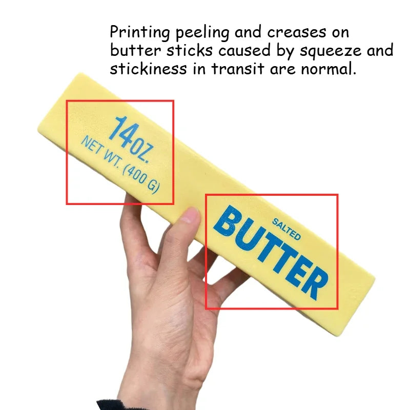 Squishy Simulation Big Butter Stick Fidget Toys Elastic Cube Cheese Stick Funny Squeeze Prank Toy Stress Anxiety Relief Game