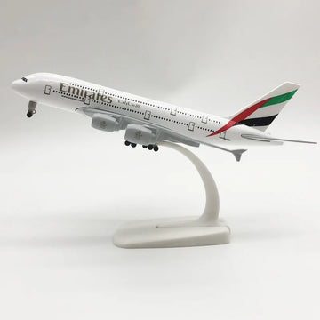 Plane Model Airbus A380 20cm Aircraft Model Emirates Metal Replica Alloy Material Aviation Simulation Airplanes Decoration