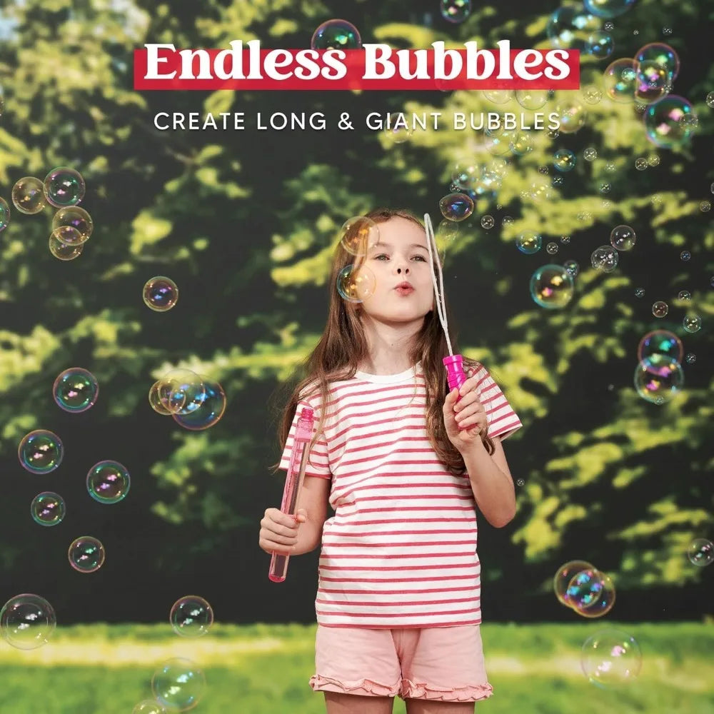 JOYFY 14.6'' Big Bubble Wands Bubble Wand Bulk with Refill Solution for Kids Summer Toy Party Favor Outdoors Activity
