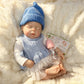 22 Inch Henry Full Silicone Reborn Baby Girl Doll, Realistic Soft Touch Collectible Toy for Gift & Collectors