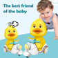 Manual Pressing Head Free Rotation Cute Duck Press Car Motorcycle Anti-collision And Anti Drop Baby Toys Mini Car For Kids