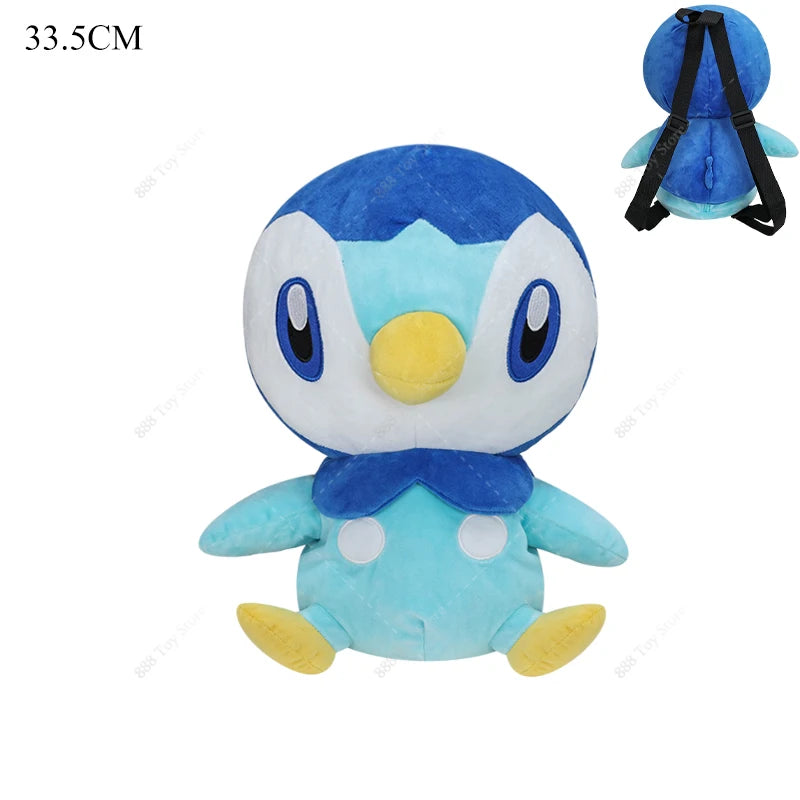 New Arrival Pokemon Plush Backpack Anime Gengar Charizard Piplup Eevee Mimikyu Soft Stuffed Schoolbag Shoulder Bag Toy for Kids