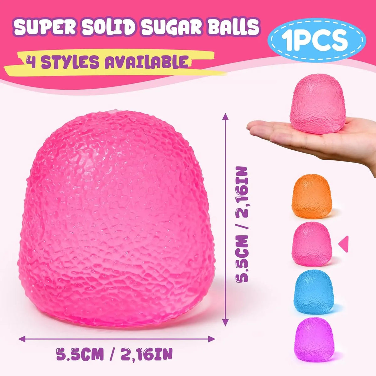 Stress Balls Fidget Toys, Slow Rising Squishies Gumdrop Stress Toys, Stress Relief and Anxiety, Textured Squeeze Toys Gift for Kids Adults Party Classroom Prize Easter Basket Stuffers, Christmas Gift