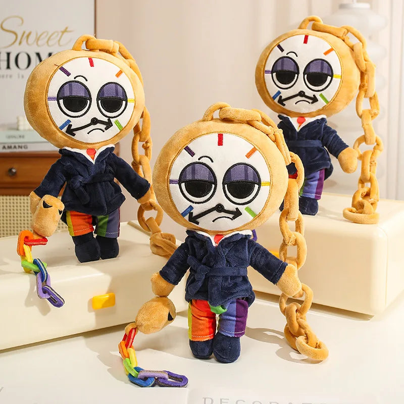 Adorable Dandy World Game Character Plush Clock Pumpkin Strawberry Transform Image Stuffed Doll Home Decro