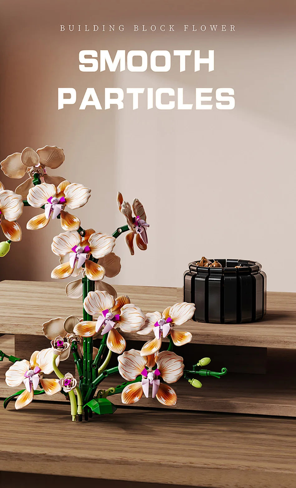 Creative Orchid Cymbidium Eternal Flowers Potted Plant Building Blocks Simulation Phalaenopsis DIY Bricks Toys Valentine's Gift