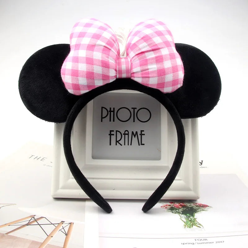 Mouse Ears Headhand for Girls Adults Cute Cartoon Party Cosplay Hair Accessories Sequin Bows Hairband Toys