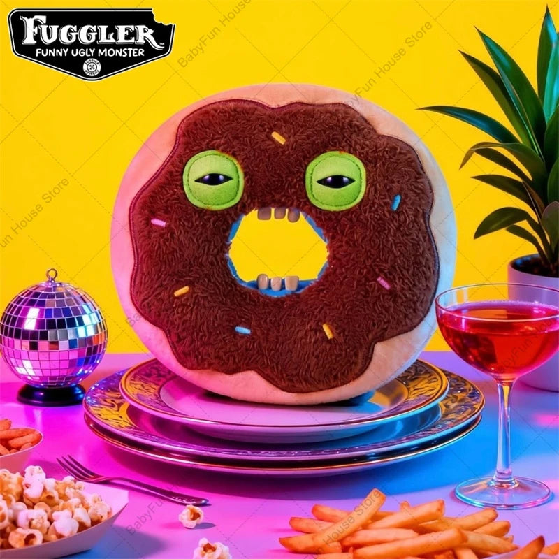 Original Fuggler Ugly Teeth Monster Plush Toys Kawaii Fugglers Fuggalicious Series Hamburger Hot Dog Doughnut Peluche Dolls Gift