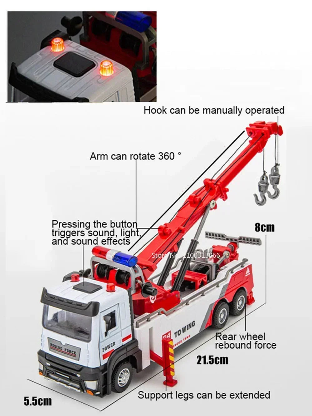 1:32 Alloy Engineering Car Model Metal Diecasts Toys Alloy Vehicles Car Double Hook Wrecker Trucks Toy Birthday Gifts For Boy