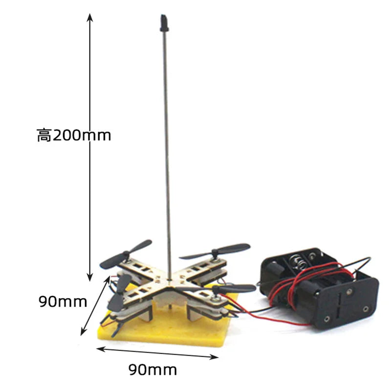 DIY Drone Model Kit STEM Learning Physics Exploration Hands-On Buildable Science Teaching Aid Kids Educational Interactive Toy