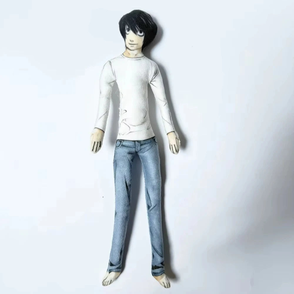 Anime 28cm Light Yagami L Toys Light Yagami L Doll Slender Twistable Shape Toys Room Decoration Birthday Festival Christmas Gift