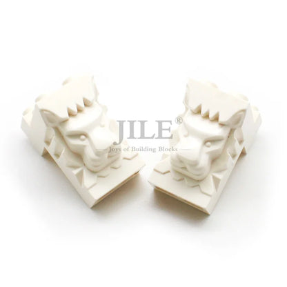 10pcs MOC 30274 Building Blocks 2x3x3 Lion Head City Wall Street View Decoration Compatible with Children Brands Toys