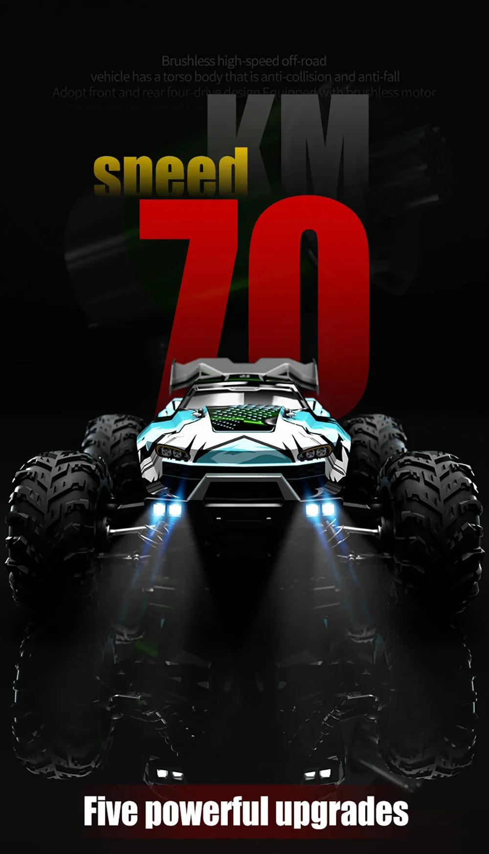 High Speed RC Car 4WD Off Road Vehicle 70KM/H Brushless Motor Professional Drift Truck for Kids Remote Control Car Toys