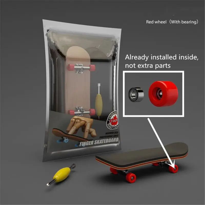Mini Maple Finger Skateboard Desktop Sport Game Fingerboard Toys Mini Funny Cute Skate Gift Christmas for Boy Gift