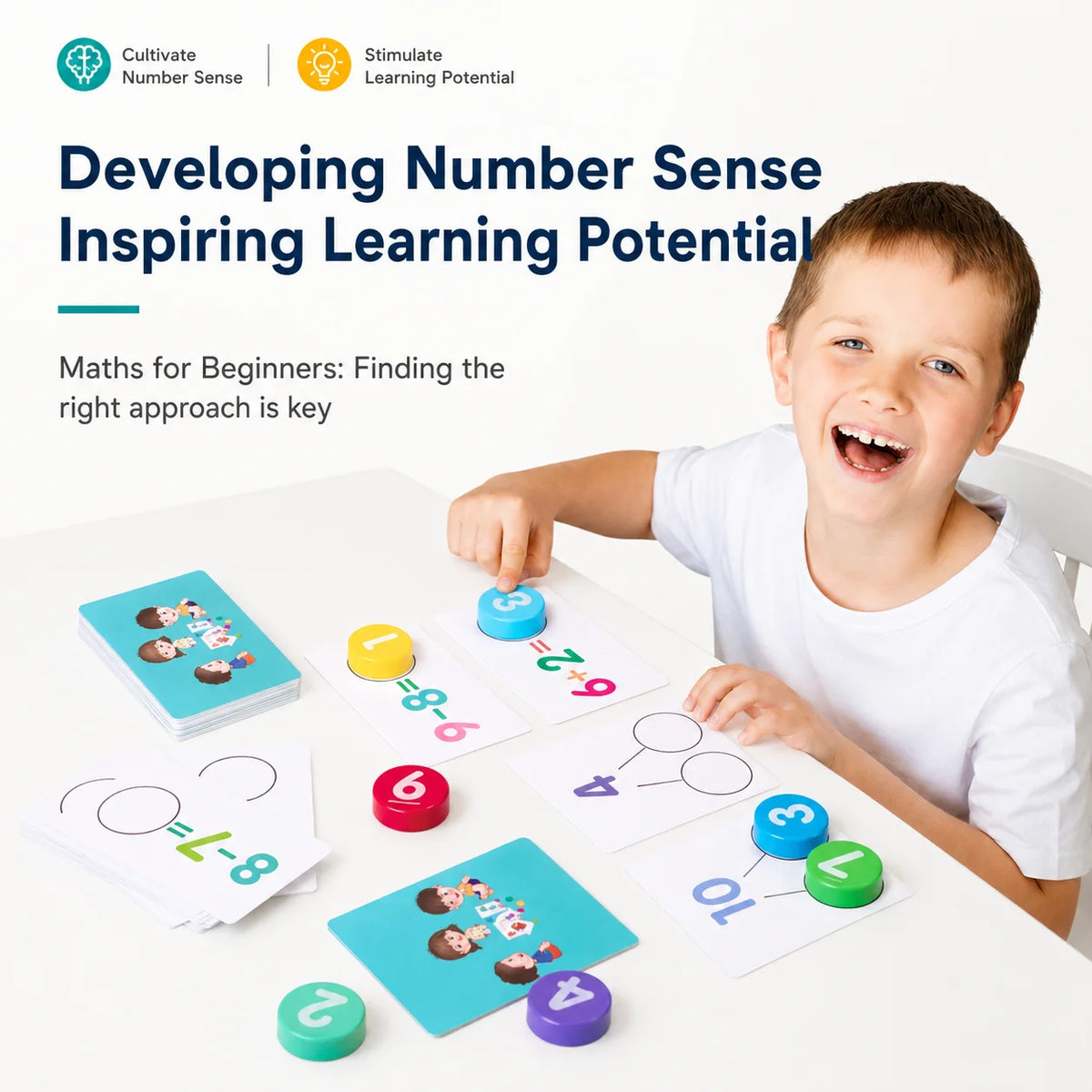 Children's Early Education Math Teaching Aids Number Cognition Matching Educational Toys for Mathematical Operations Learning