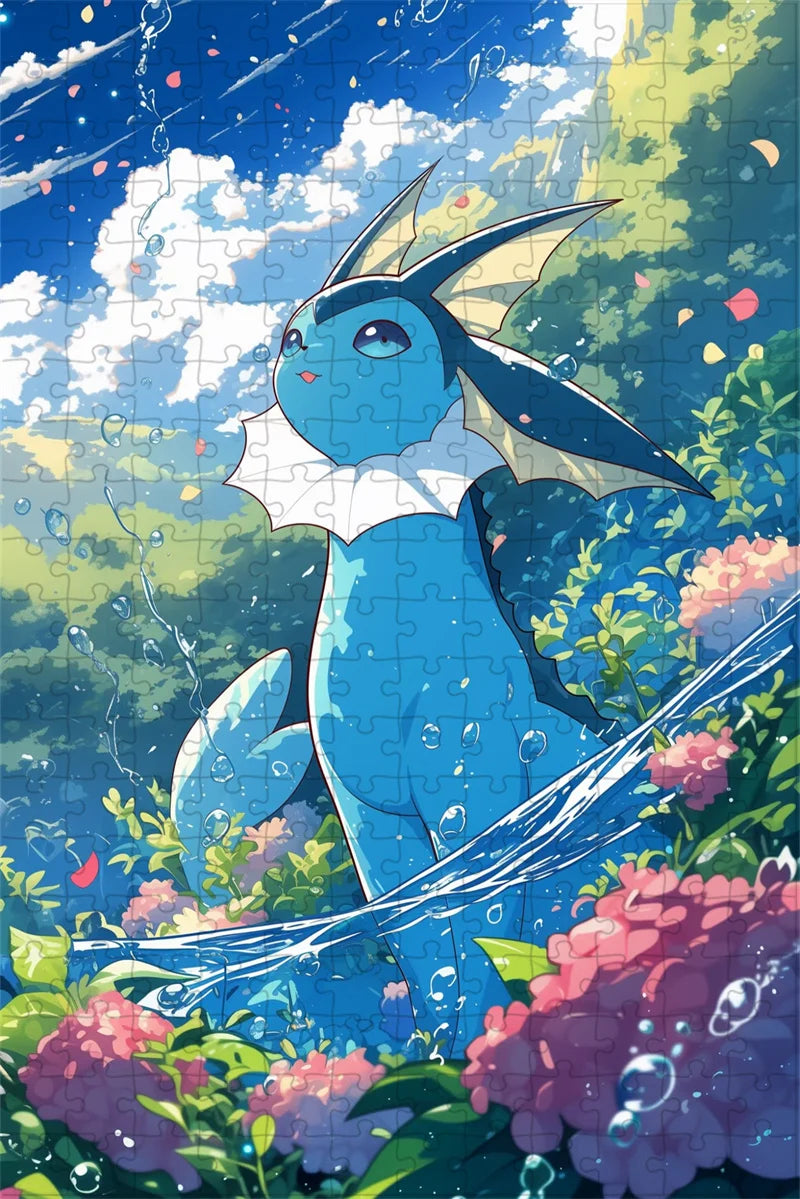 Japan Anine Pokemon Puzzles Eeveelution 108/300/500/1000 Pcs Cartoon Jigsaw Puzzles for Adults Stress Relief Toys