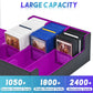 Kabinka Card Box Deck Box for MTG, Trading Card Storage Boxes for 1800+ Cards, Leather Deck Case, Deck Box for TCG Magic the Gathering Cards - Black