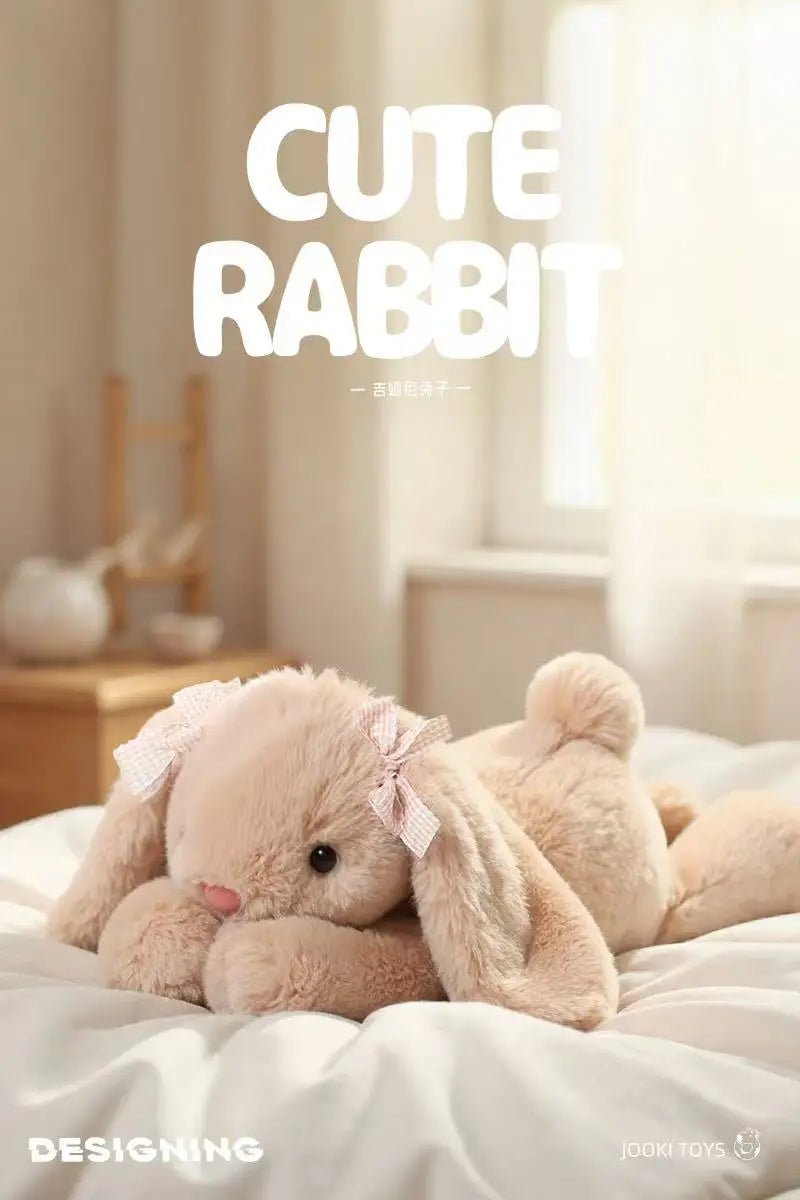 35cm New Simulated Shy Rabbit Doll Stuffed Plush Toy Cartoon Anime Cute Pillow Children's Birthday Gift Fun Doll