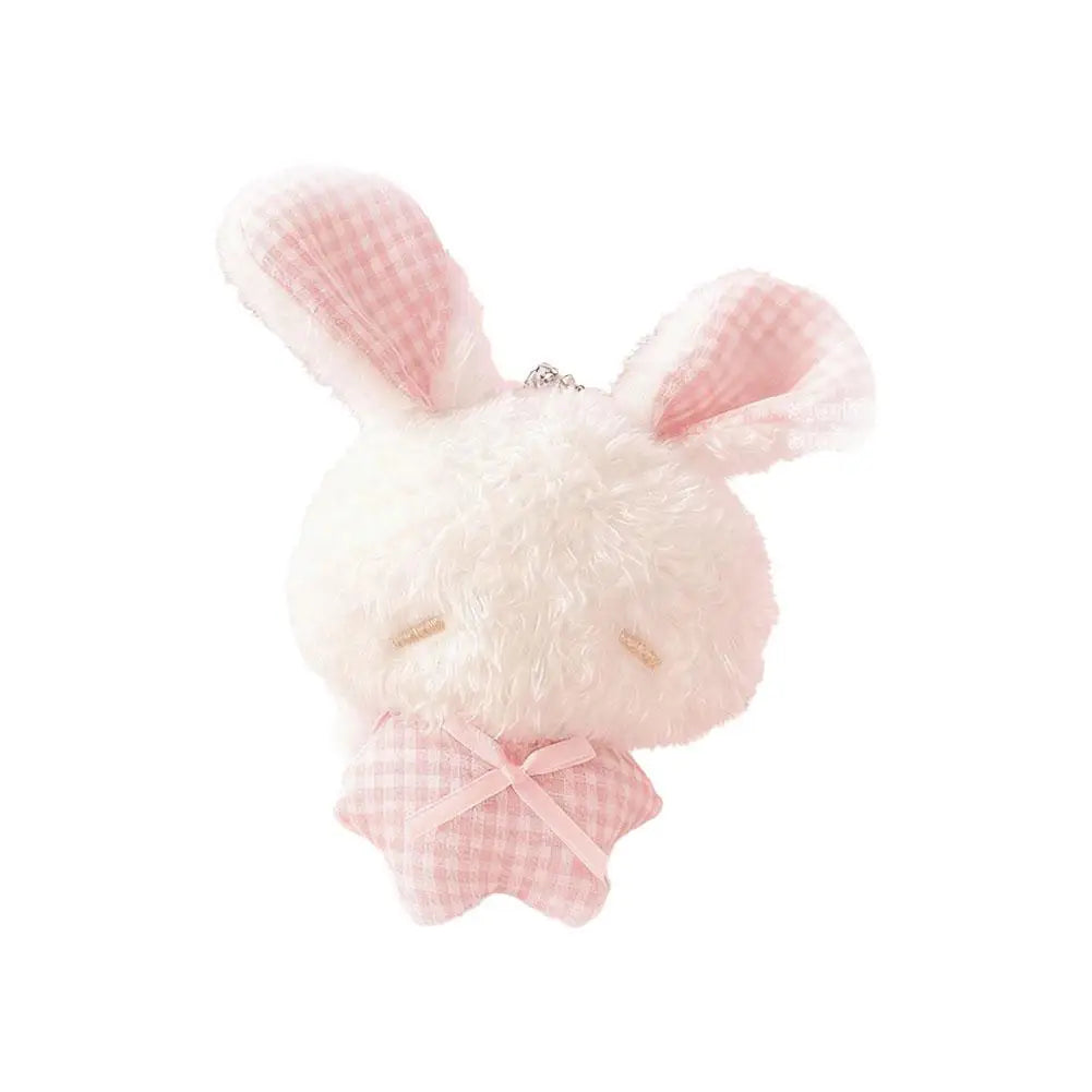 1/2Pcs Mini Angel Bunny Plush Keychain Cute Soft Rabbit Stuffed Toy Hanging Pendant Kawaii Gift for Girls