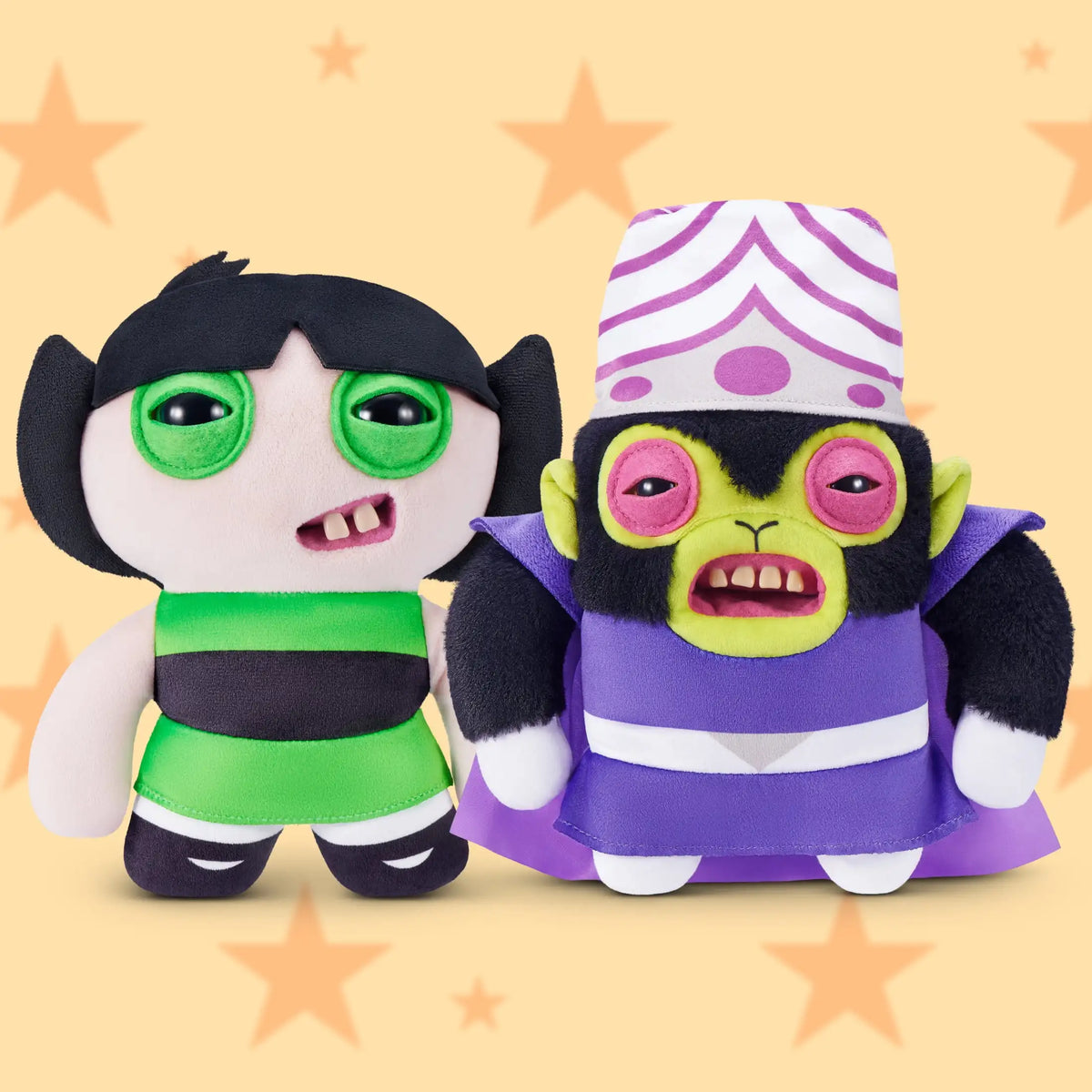 Fugglers Powerpuff Girls Funny Ugly Teeth Monster Soft Stuffed Plush Toy Collectible Soft Plushies Cute Cartoon 22CM (Mojo Jojo)