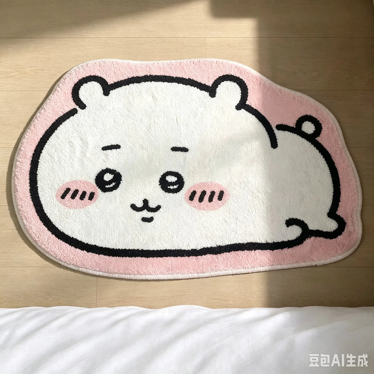 Chiikawa Cartoon Rug Anime Hachiware Usagi Plush Floor Mat Bathroom Non-Slip Carpet Car Cushion Soft Living Room Decor...