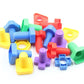 5Set Screw Building Blocks Plastic Insert Blocks Nut Shape Toys for Educational Toys Montessori Scale Models Gift