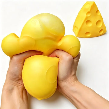 Jumbo Triangular Cheese Stress Ball Squishy Toy Stretchable Cheese Squeeze Ball Fidget Toy ASMR Sensory Anti-Stress X-mas Gift