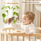 Baby Crib Mobile Rattle Toy For 0-12 Months Cartoon Felt Forest Animal Bed Bell Hanging Wooden Bracket Mobile Newbaby Rattle Toy