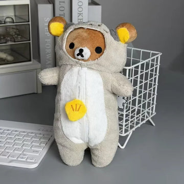 Kawaii Rilakkuma Otter Plush Pencil Case Cute Cartoon Stationery Storage Bag Large Capacity Pouch For Kawaii Cosmetic Bag Gift