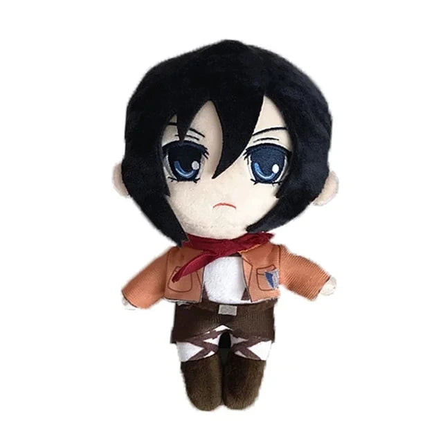 20cm Anime Attack on Titan Plush Toys Doll Kawaii Levi Eren Mikasa Cute Kawaii Collection Green Stuffed Birthday Gifts For Kids