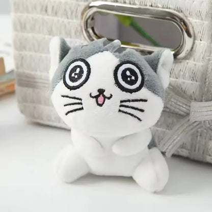 Kawaii Cute Mini Plush 10cm Cats Animal Stuffed Doll Keychain Instagram Style Bag Hanging Schoolbag Pendant Kids Gift