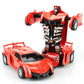 Mini 2 In 1 Car Toys One-key Transformable Car Toys Automatic Transforming Robot Model Car Diecasts Toy Boys Gifts Children Toy