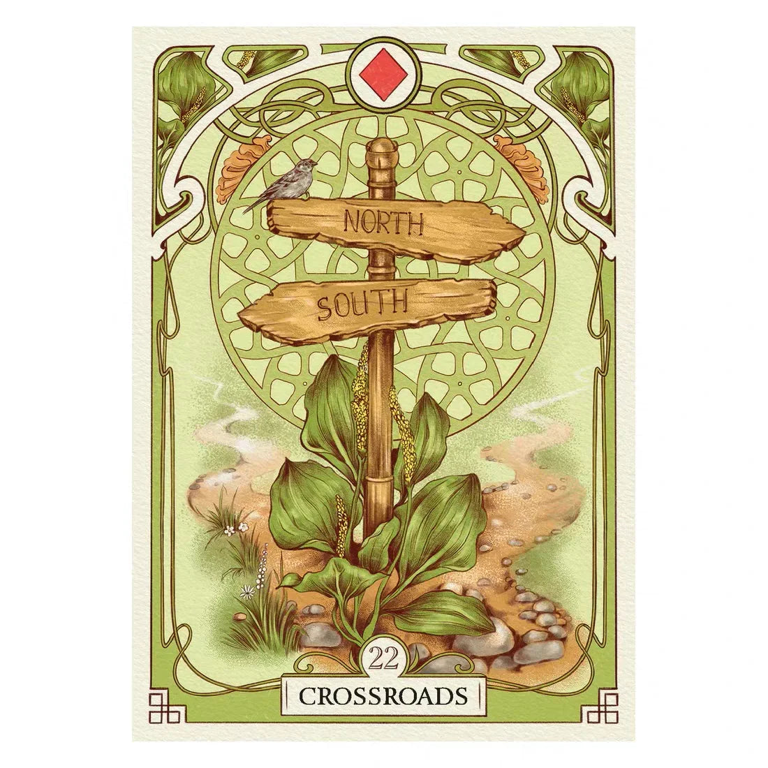 Art Nouveau Floral Romantic Oracle Cards 37Pcs English Divination Deck For Party Table Game