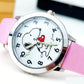 Snoopy Children's Fashion Cute Watch Boys and Girls Cartoon Watch Quartz Movement PU Leather Strap Student Children's Gift