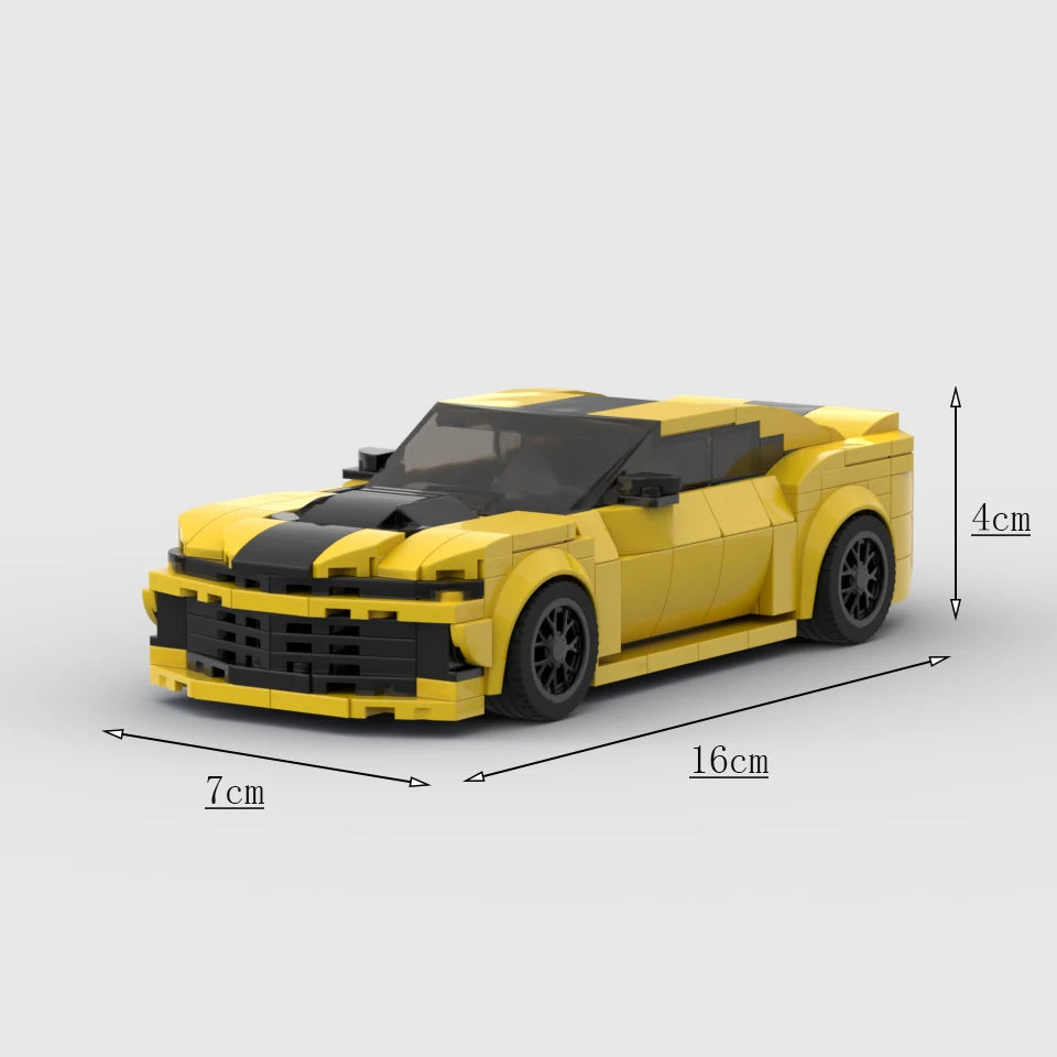 MOC Speed Camaro 347pcs Racing Cars Building Blocks Set Supercar Model Decoration Creative Garage Boys Toys