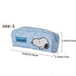 New Snoopy Pencil Case With Bone Pulling Makeup Bag Minimalist Blue Cartoon Travel Makeup Storage Bag Birthday Present