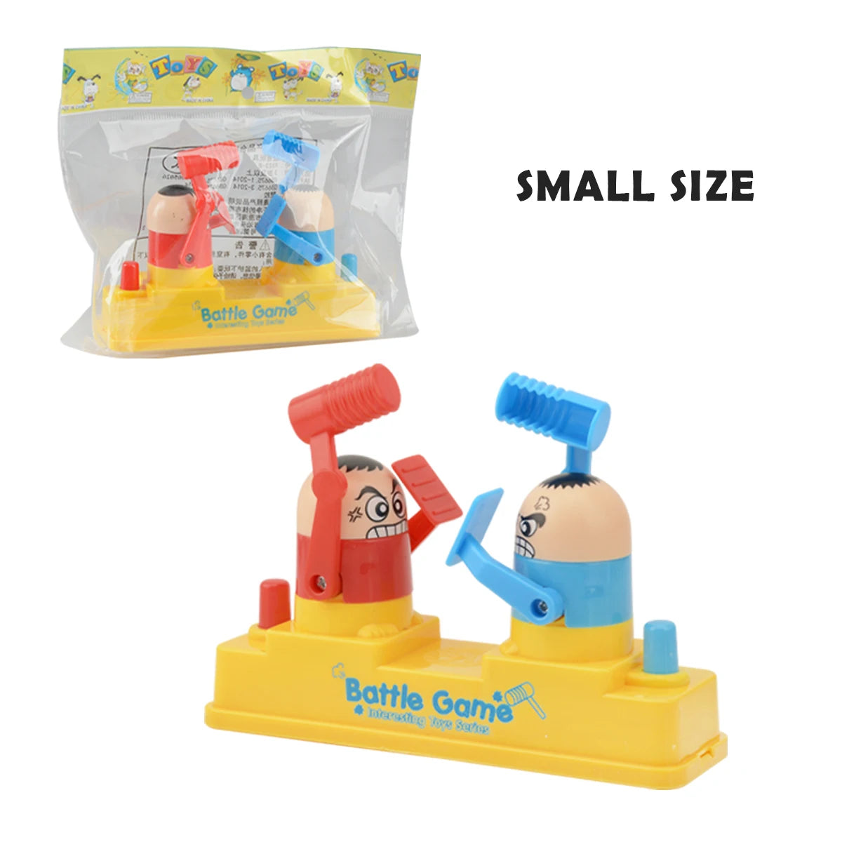 Hammer Battle Toys, Mini Children's Head Knocking Little Man Fighting Table Games Cute Cartoon Shapes, Toy Gifts for Boys Girls