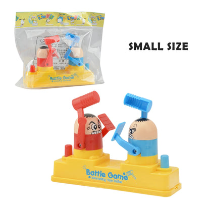 Hammer Battle Toys, Mini Children's Head Knocking Little Man Fighting Table Games Cute Cartoon Shapes, Toy Gifts for Boys Girls
