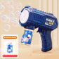 Fully Automatic Bubble Gun Rocket Bubbles Machine Automatic Blower with Bubble Liquid Toy for Kids Beach Outdoor Bubble Gifts