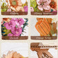 Rolife 3D Puzzle Wooden Blooming Book DIY Artificial Flower Bouquet Model Building Kit for Home Decor Wedding Mother's Day Valentine's Day Gift for Women Adults