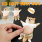 2/3PCS Shiba Inu Teddy Dog Belly Stickers Cute Puppy Wearing Outfit Silicone Self-Adhesive Stress Relief For Home Decor & Phone
