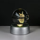 Pokemon 3D Crystal Ball Pikachu Gengar Eevee Mewtwo Anime Game Pokeball Led Night Light Base Kids Birthday Gift Home Decoration