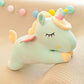 Kawaii Lying Unicorn Plush Toy Stuffed Soft Cute White Pink Horse Appease Doll Pillow for Kids Girls Birthday Gift Room Decor