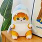 Kawaii Shark Cat Doll Childrens Shark Plush Toy Cushion Kitten Cartoon Body Pillow Sofa Pillow Birthday Gift for Men and Women