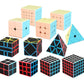 Moyu Meilong 3x3x3 4x4x4 Professional Magic Cube Carbon Fiber Sticker Speed Cube Square Puzzle Educational Toys for Children
