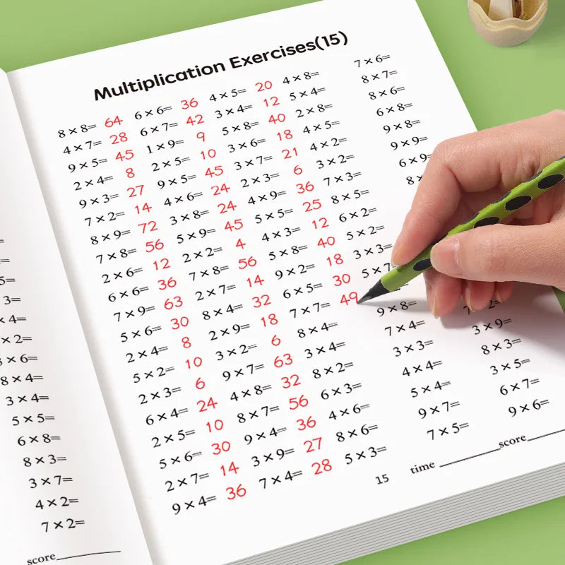 Practice Questions for Multiplication Division Specialized Training Mathematics, Math Workbook, Early Education Toys