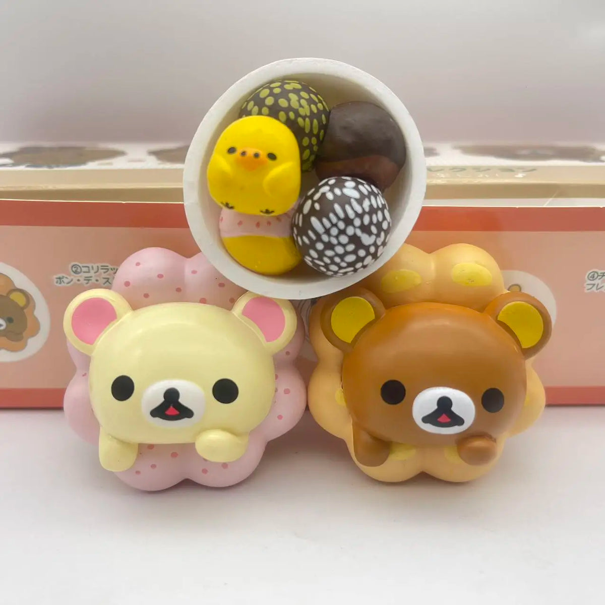 New Products In Stock Easy Bear Donut Series  Blind Box Figurines Cute Desktop Ornaments Holiday Surprise Gifts For Fans