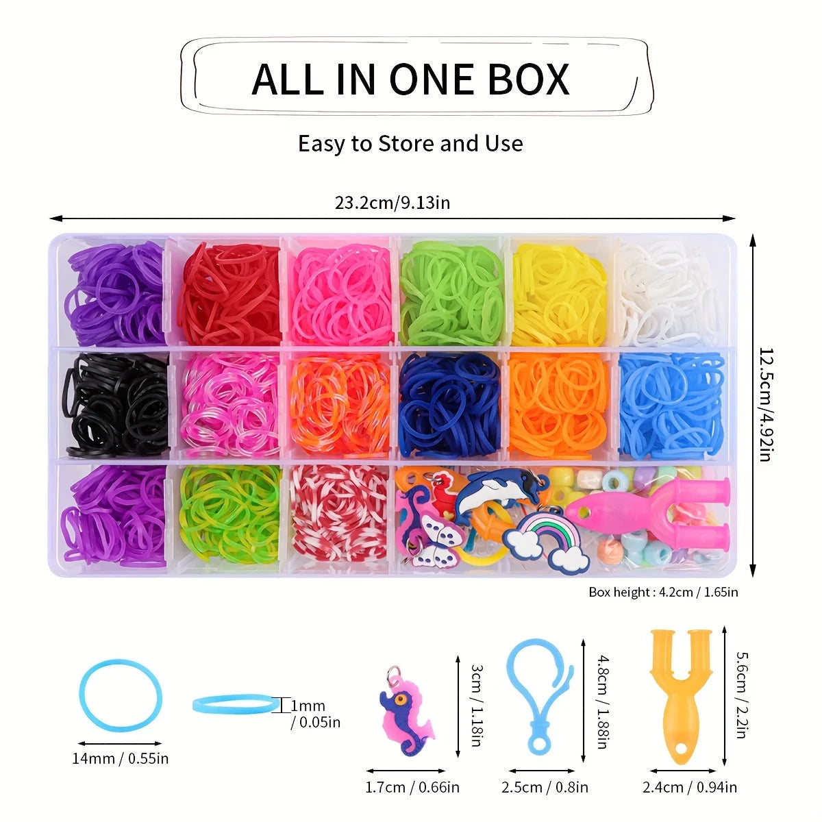12 Grid/24 Grid/40 Rubber Bands Bracelet Kit Rubber Band Filling Loom Kit Weaving DIY Craft Gift Loom Kit Toys for Girls